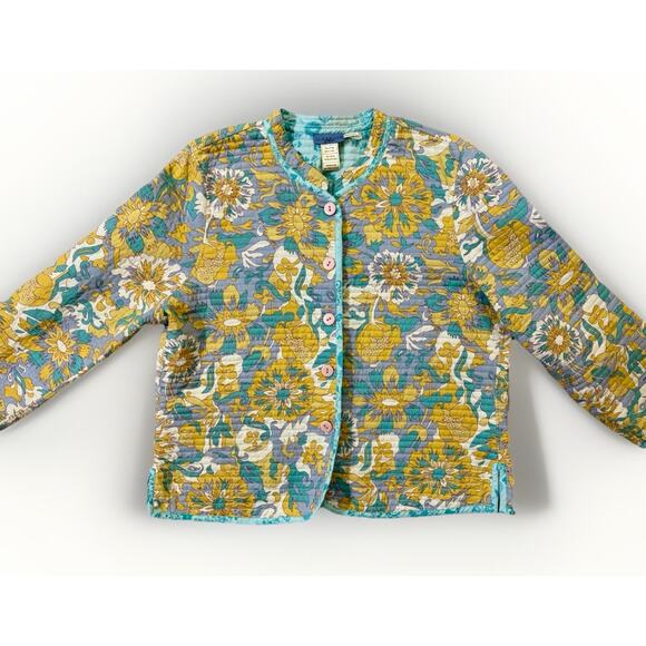 Provence D'Amour Reversible Jacket Women Size XL Cotton Quilted Eyelet Multicolr - Picture 5 of 15